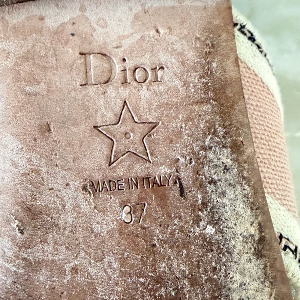 Dior Cream and Pink Floral Sandals - Picture 5 of 6